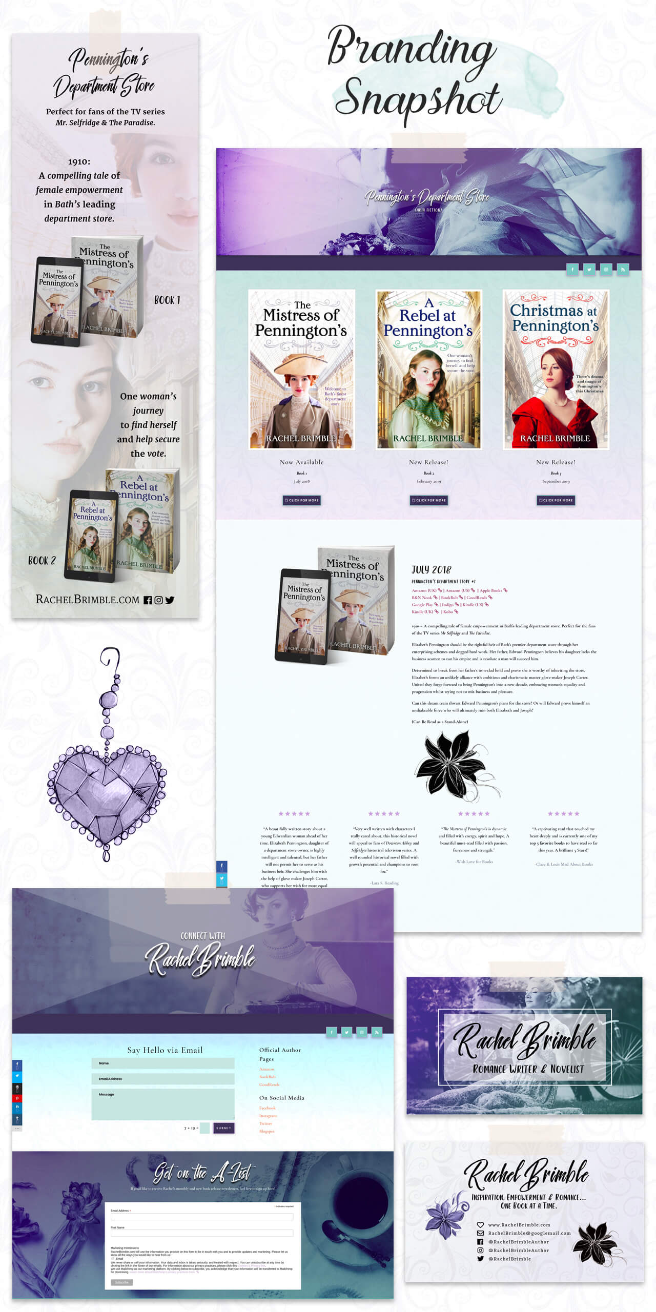 Author Branding Package for Rachel Brimble - Designed by Clever Unicorn
