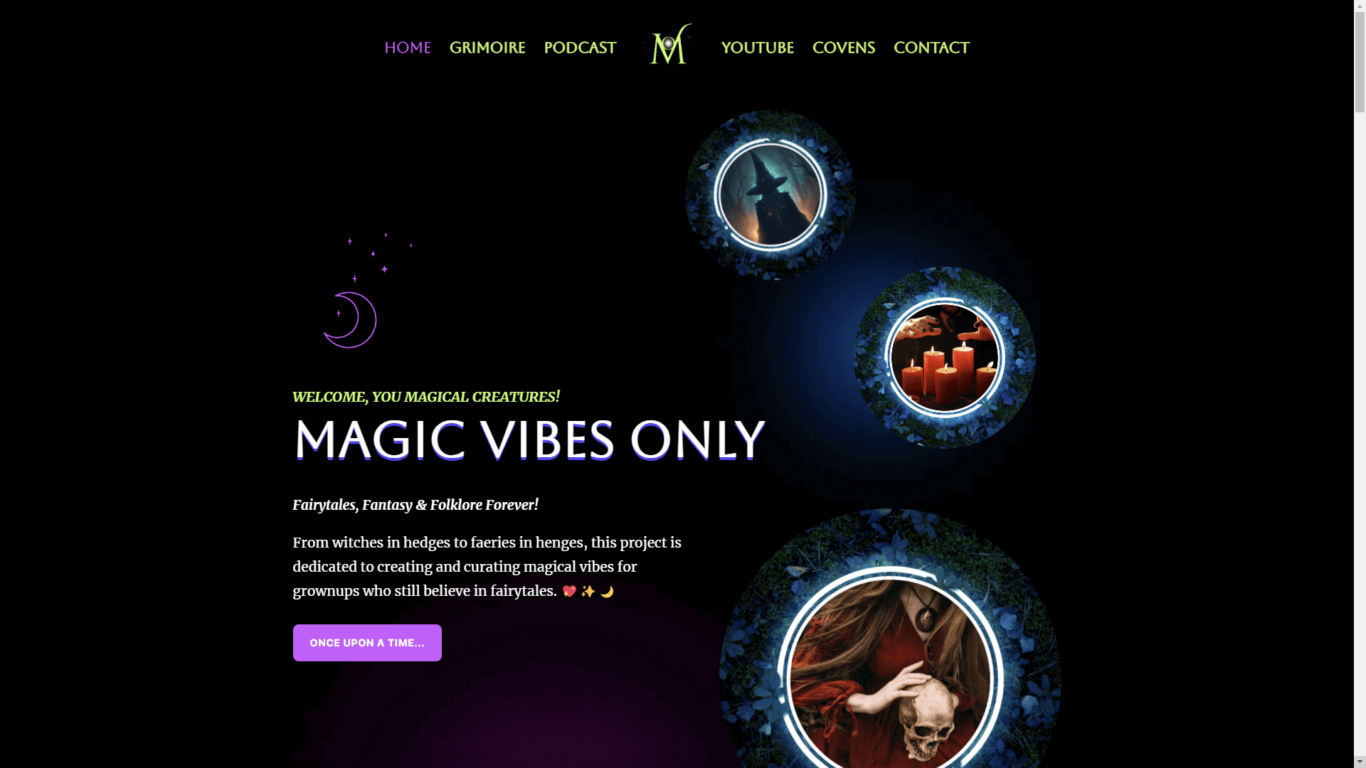 Magic Vibes Only Website Design