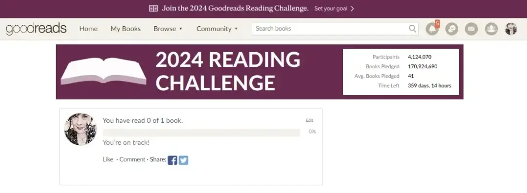 My 2024 GoodReads Challenge